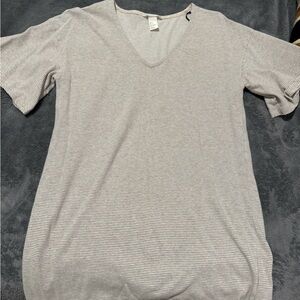 H&M Gray Striped Mini Dress